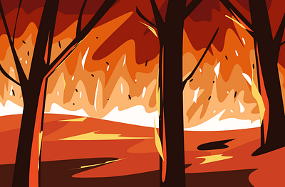 Fire Forest forest illustration