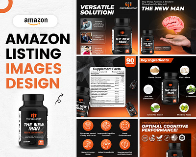 Amazon Listing Inforgraphic Design - Men's Supplement amazon branding design graphic design graphicdesign illustration listingimages logo photoshop