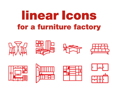 Linear icons branding design graphic design illustration ui vector