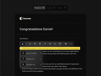 Visual Editor Canvas Dark Mode animation branding dark mode darkmode design figma interface ui ui design ux design uxui design visual editor web web ui