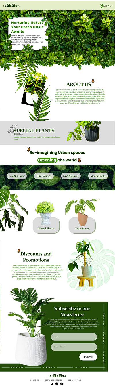 Discover Your Green Oasis with Florona🌿 design plant website ui