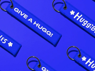 Merch/Swag for Huggibles® Pet Brand blue branding design indigo keychain merch merchandise pet branding pets swag