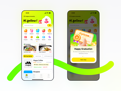 Campus Food Delivery APP UI Design app food shop ui ux