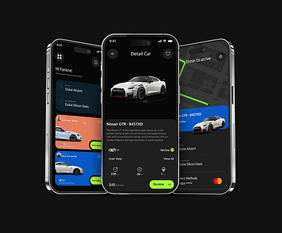 LuxeDrive - Mobile app UI/UX design car app graphic design ui uiux ux