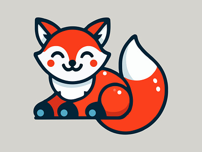 Happy Fox :) animal app branding design fox graphic design happy icon illustration logo typography ui ux vector