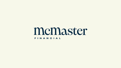 McMaster Financial branding graphic design logo