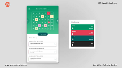 Day #038 - Calendar Design | 100 Days UI Challenge animation daily 100 dailyui dailyuichallenge design fluid animation graphic design interaction interaction design interface design ui ui design user experience user interface design visual design