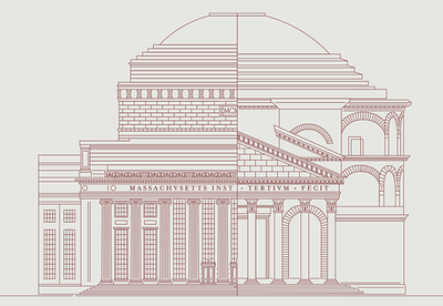 mitpantheon architecture illustration vector