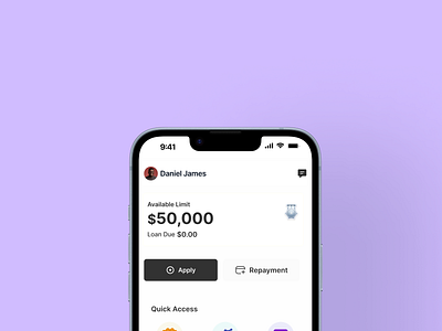 Loan App Main UI design logo