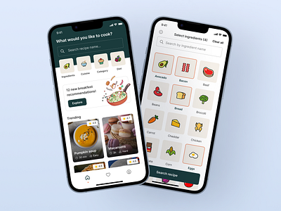 Recipe app design recipe ui