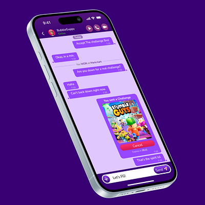 Social Gaming App Direct Message UI game game app game design game designer game dm game mobile game mobile app game ui game ui design gaming gaming app gaming ui mobile app mobile game mobile game app mobile gaming ui ui game design uiux user interface