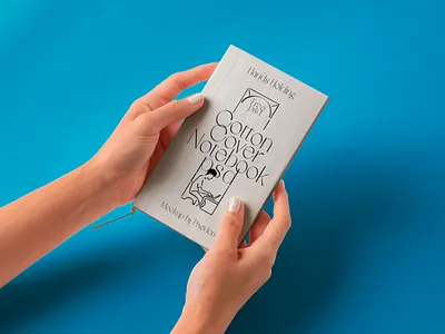 Free Hand Holding Cotton Psd Notebook Mockup branding mockup notebook mockup