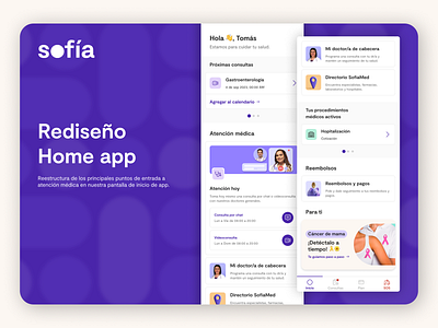 ¡Nueva Home! app design health healthtech interface ui uiux ux web