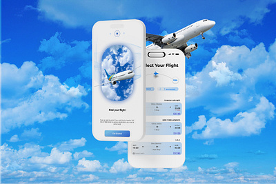 Airlines - Flight Booking Mobile App app ui design graphic design motion graphics prototype ui ui ux user interface web ui