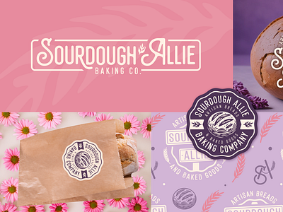 Sourdough Allie Baking Co. branding custom type logo typography vector