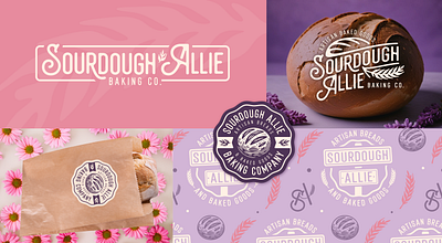 Sourdough Allie Baking Co. branding custom type logo typography vector