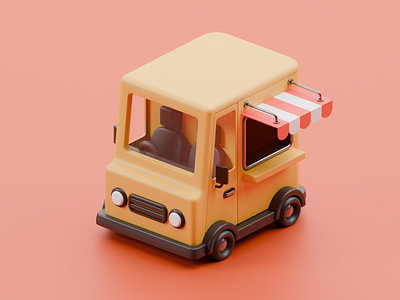 Hotdog Van 3d animation graphic design motion graphics