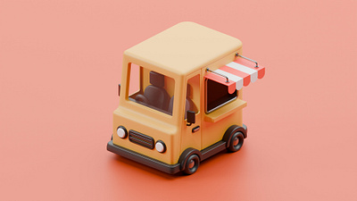 Hotdog Van 3d animation graphic design motion graphics