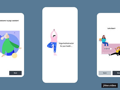 Yoga Instructor, mobile app onboarding app design app design inspiration best app design best dribbble app design health mobile app onboarding ui yoga yoga app yoga app design