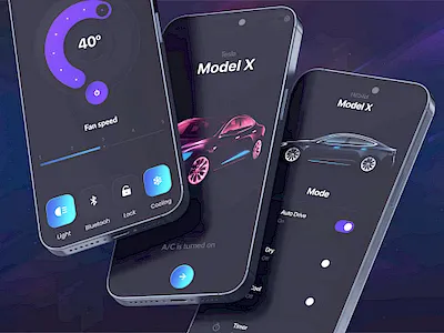 Tesla Model X Concept App app ui car ui concept ui graphic design motion graphics ui ui ux user interface ux web ui