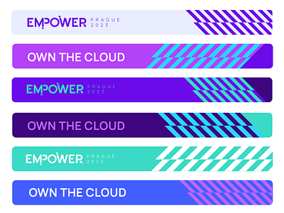 Empower Prague Brand Flags design event design geometric pattern