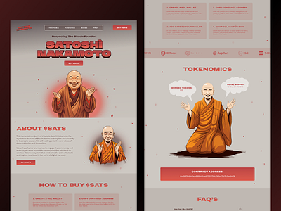 Satoshi Nakamoto Meme Landing Page ui