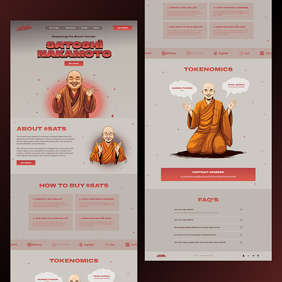 Satoshi Nakamoto Meme Landing Page ui