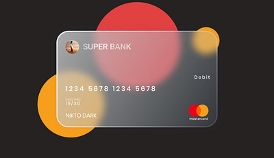 Debit Card Dark Morphism Ui bank app ui card ui design free design prototype template ui ui ux