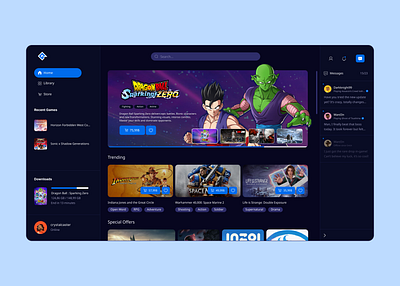 Gaming Launcher UI - Figma figma gaming ui ui design ui ux design