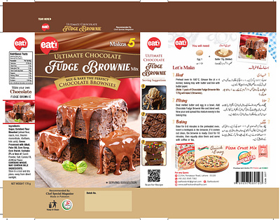 Eat! "Ultimate Chocolate Fudge Brownie Mix" graphic design