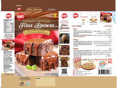 Eat! "Ultimate Chocolate Fudge Brownie Mix" graphic design