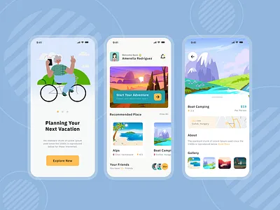 Travel Phone App - Figma graphic design motion graphics ui ui ux design