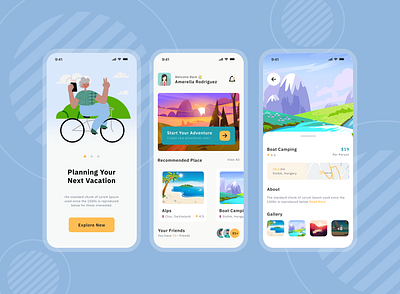 Travel Phone App - Figma graphic design motion graphics ui ui ux design