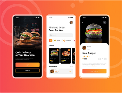 Burger Phone App - Figma 3d graphic design logo motion graphics ui ui ux design