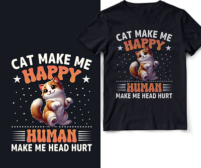 Cat T-Shirt Design Bundle animals apparel cat clothing custom tshirt graphic design hoodies ill illustration merchandise mug pet animal pod printing streetwear sweaters t shirt trendy tshirt tshirt design typography