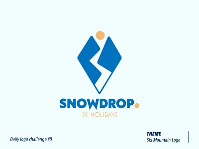 Daily Logo Challenge #8 - Ski Mountain Logo brand identity branding design graphic design logo logo design mountain mountain logo ski brand vector