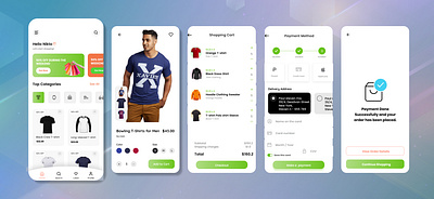 Ecommerce Shopping Mobile App app ui design mockup motion graphics prototype ui ui ux ux web ui