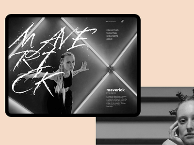 Maverick design layout modern typography ui
