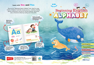 "English Alphabet" Book + title book book cover book design design graphic design illustration title