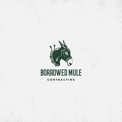 Borrowed mule logo animal branding design farm hand drawn homestead horse illustration logo logotype mule rancho retro rural vintage