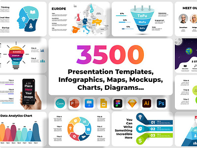 Wowly - The Biggest Template Bundle! brush strokes business figma font infographic logo photoshop pitch deck sale sketch skeumorphic skeumorphism templates