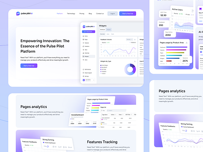 Website for AI-Driven platform, that helps with your SaaS ai design landing landing design saas saas design ui ux uxui design violet web design web site wensite design