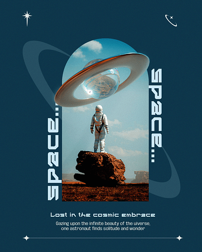 The Explorer desert frasurbane graphics design illustrator photoshop planet poster space