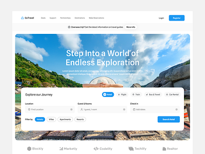 Travel Agency Website design landingpage ui uiux website