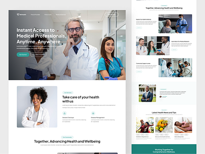 Landing page design for medical industry design graphic design landingpage ui uiux website