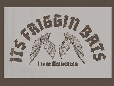 its friggin bats humor illustration typography