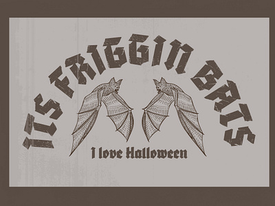 its friggin bats humor illustration typography