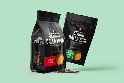 SDR Coffee. Logo & Packaging Design arabica beverages branding coffee graphic design italian italy logo logo design package packaging design