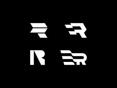 R logo concepts brand concept design flag letter logo minimalist r r logo