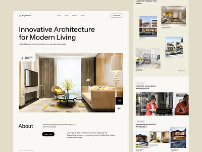 Architecture Agency Landing Page design graphic design illustration landingpage ui uiux website